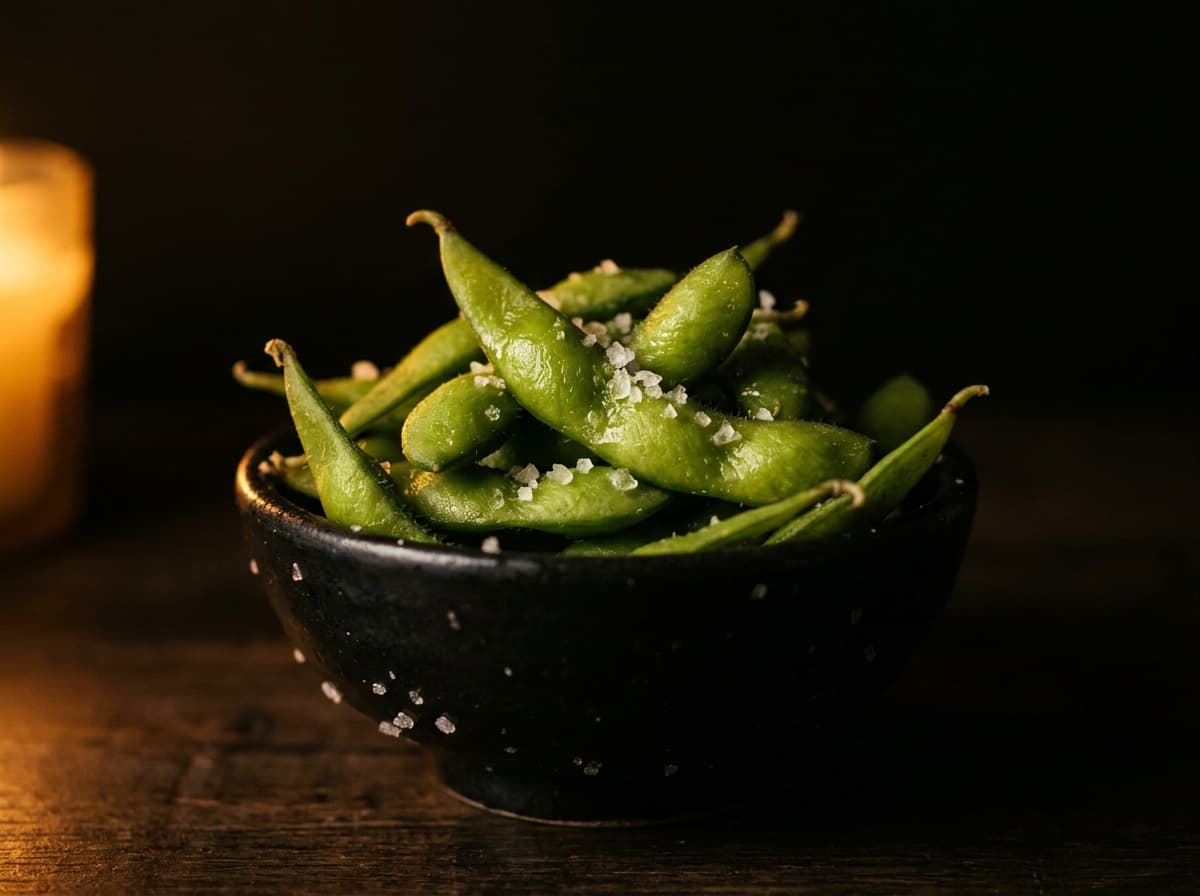 Edamame mit Meersalz